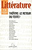 Théâtre : Le retour du texte ?